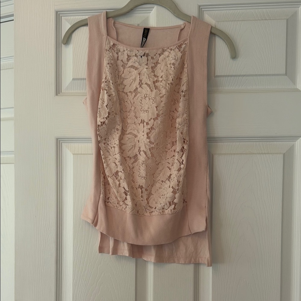 Plenty by Tracy Reese Pink Asymmetrical Embellished Tank Top